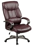 Executive Glove Soft Leather Chair In Wine Finish By Office Star