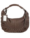 Leather Studded Crescent Hobo