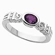 14K White Gold Amethyst Ring