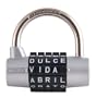Wordlock PL-031-SL 5-Letter Combination Spanish Language Padlock, Silver