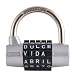 Wordlock PL-031-SL 5-Letter Combination Spanish Language Padlock, Silver