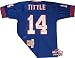 Y.A. Tittle Autographed/Hand Signed Blue New York Giants Jersey with HOF 71 Inscription