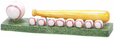 Hanukkah Menorah for Candles for Chanukah Party Baseball Design Ceramic
