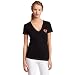 True Religion Womens V Neck Puff Short Sleeve Tee