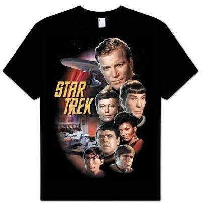 Star Trek Classic Crew - Original Series retro black t-shirt