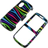 Zebra Stripes (Rainbow/Black) Protector Case for Samsung T401g