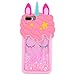 Mulafnxal Quicksand Unicorn Case for iPhone 8 Plus/7 Plus/6/6s Plus+,Soft Silicone 3D Cartoon Animal Cover,Kids Girls Cute Cool Bling Glitter Kawaii Character Cases Protector for iPhone 6 7 8Plus 5.5"