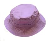 Bright Bots Australian Bucket Style Sun Hat Mauve Soft Cotton Canvas size Large (Approx. 24-36m)