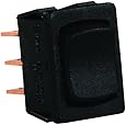 JR Products 13445 Black DPDT Mini Mom-On/Off/Mom-On Switch