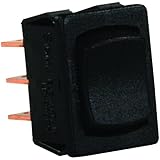 JR Products 13445 Black DPDT Mini Mom-On/Off/Mom-On Switch