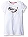 Hanes Big Girls Short Sleeve Graphic Tee, White/USA Flag, Large