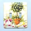 TOPIARY bathroom SWITCHPLATE switch cover DOUBLE