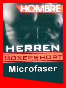 4er Pack Boxershorts Microfaser schwarz mit Streifen von Hombre in 4 Größen