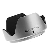 Mennon Thumb Lock Mount DC-b 52 52mm Lens Hood, Silver