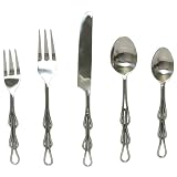 Decorative 5 Piece Place Setting With Stainless Steel Link Handle by 