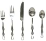 Decorative 5 Piece Place Setting With Stainless Steel Link Handle