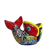 Talavera Big Mouth Fish Planter Pot, Small, Assorted Colors