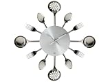 Steel Kitchen Utensils Wall Clock Small 43cm dia