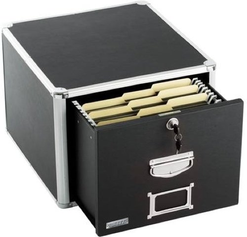 Vaultz Locking File Drawer, 17.25 x 12.25 x 16.25 Inches, Black (VZ01009)