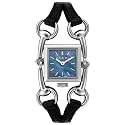 GUCCI Women's Signoria Collection Black Leather Watch #YA116503