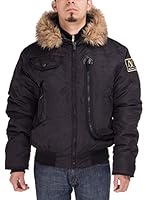 Luciano Natazzi Men's Thermal Padded Hooded Flight Bomber Jacket