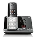 Gigaset S795 Schnurlostelefon mit AB (4,6 cm (1,8 Zoll) TFT-Display Freisprechen Adressbuch f�r 500 Eintraege Metall-Tasten Mini-USB) stahlgrau