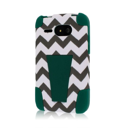 MPERO IMPACT X Series Kickstand Case for Kyocera Event C5133 - Teal Chevron