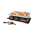 Classic Raclette 8-Person Party Grill with Granite Top- Red