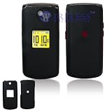 Samsung M320 Cell Phone Black Rubber Feel Protective Case Faceplate Cover