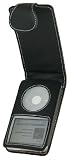 NEW Ipod Classic Genuine Black Flip Leather Case for 30gb, 60gb, 80gb Ipod Video, 80gb & 160gb Ipod Classic with Belt Clip. Premium Automotive Car Charger Included