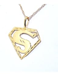 14K Yellow Gold Superman Charm (Small)
