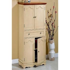 French Country 24w Four - door Tall Cabinet, 56Hx24W, MAPLE
