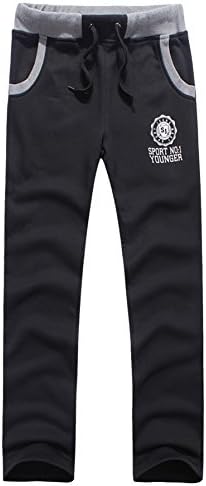 NTF Men's Fashion Cotton Fit Causal Sport Drawstring Sweatpants 2XL Black