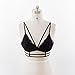 Laimeng, Women Lace Floral Bralette Bralet Bra Bustier Crop Top Cami Unpadded Tank (M, Black)