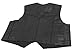 Unisex Kids/Toddlers Genuine Soft Leather Outerwear Biker Vest_Large Black