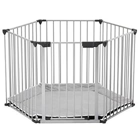 BabyDan BabyDen Park a Kid Play Pen (Silver)
