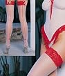 Lace Top Thigh Highs with Back Seam and Bow - Fun Valentines Day Stockings