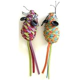 Braided Mice with Leather Tails, 2 pack