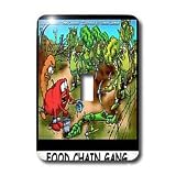 Londons Times Funny Food Coffee other Digestibles - Food Chain Gang - Light Switch Covers - single toggle switch