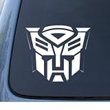 TRANSFORMERS AUTOBOT - Car, Truck, Notebook, Vinyl Decal Sticker #1036 | Vinyl Color: White
