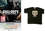 Xbox Live Gold 12 mois + T-shirt édition limitée Call of Duty : Black Ops
