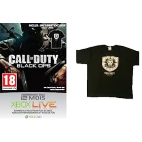 Xbox Live Gold 12 mois + T-shirt �dition limit�e Call of Duty : Black Ops