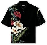 Iolani Hawaii Sweetheart - Black Tropical Hawaiian Aloha Shirt