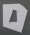 Pack of 10 11x14 Cream Picture Mats with White Core Bevel Cut for 8x10 Pictures