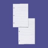 Filler Paper, Narrow Rule, 8 1/2"x5 1/2", White (RED13551)