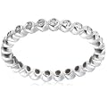 Miore 18ct White Gold Eternity Ring with 28 Diamonds