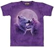 Loving Wolves T-Shirt by The Mountain 100% Cotton Short Sleeve in Kids, Teens & Adult Sizes