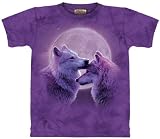 Loving Wolves T-Shirt by The Mountain 100% Cotton Short Sleeve in Kids, Teens & Adult Sizes
