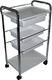 4 Level Plastic Trolley Cart