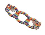 Caravan Wide Open Ring Headband Decorated With Wrapping Of Colored Fabrics